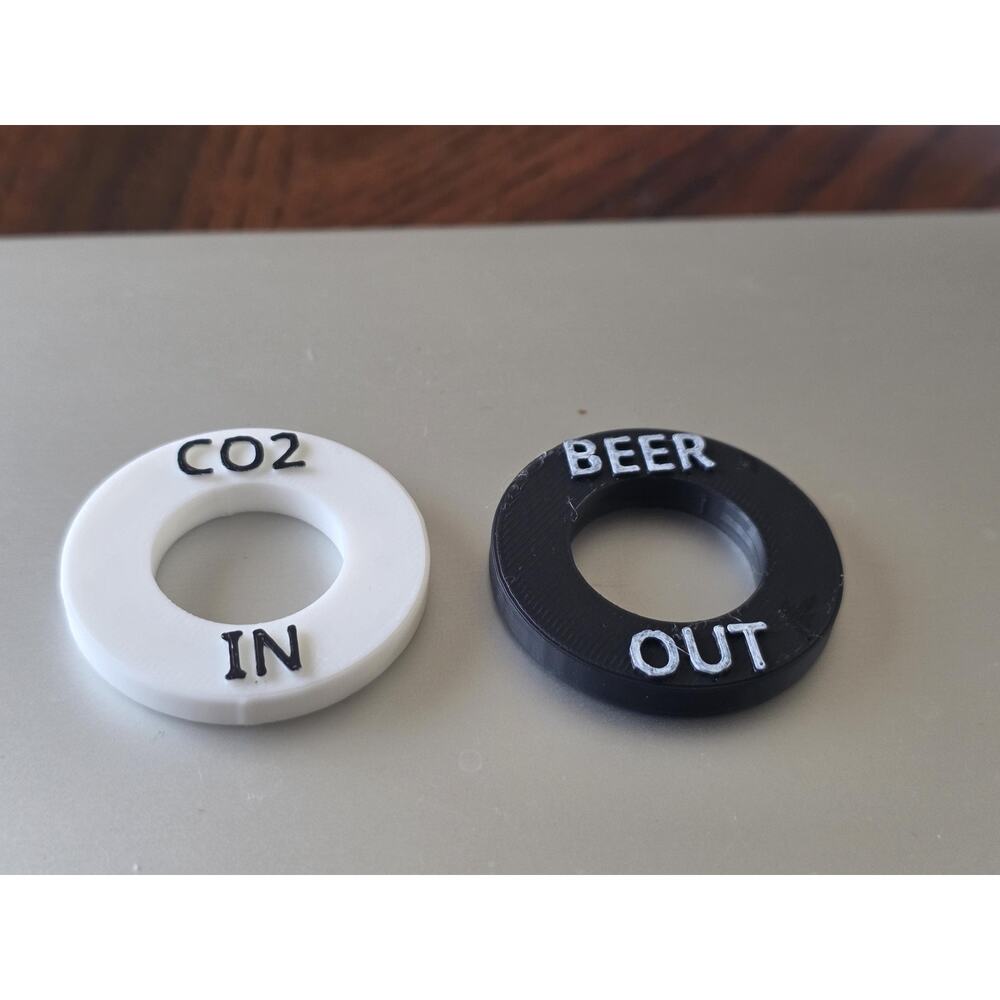 Corny Keg Ball Lock Air/CO2 and Liquid/Beer Post Markers.